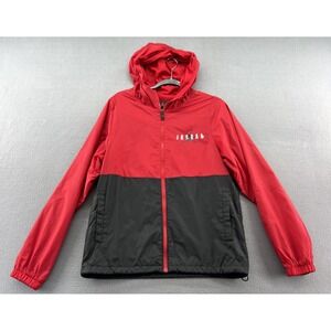 Nike Air Jordan Jacket Mens Sz S Essential Woven Red Black Windbreaker Full Zip
